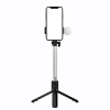 Selfie stick teleskopowy z pilotem + lamkpa LED stojak tripod na telefon 1m - czarny