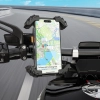 Uchwyt na telefon 4.5-6.7'' mocowany na kierownicę roweru motoru - czarny