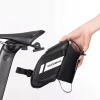 Torba rowerowa pod siodełko z kieszonką na butelkę bidon 1.5l - czarna