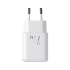 Ładowarka sieciowa USB-C PD QC 20W + kabel USB-C 1m - biała