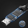 Adapter przejściówka USB-A (żeński) - HDMI z portem zasilania USB-A (męski) 1.5m - szary