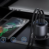 Ładowarka samochodowa 130W 2x USB-C 1x USB-A - szara