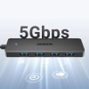 HUB rozdzielacz portu USB-A 3.0 na 4 porty USB-A 3.0 kabel 1m - czarny