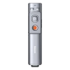 Wskaźnik laserowy z pilotem do prezentacji do 100m WiFi 2.4GHz USB-A/C - szary