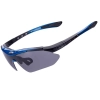 Okulary rowerowe polaryzujące 10007 - ZESTAW - czarno-niebieskie