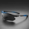 Okulary rowerowe polaryzujące 10007 - ZESTAW - czarno-niebieskie