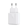 Ładowarka sieciowa USB-C PD 30W QC SFC + kabel USB-C 1m - biały