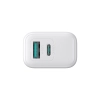 Ładowarka sieciowa USB-C USB-A 20W PD QC 3.0 - biała