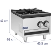 Taboret gazowy przemysłowy 2 palniki 1 pole grzewcze 14 kW