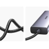 HUB Adapter USB-C - USB-A / HDMI / RJ45 / czytnik kart SD i TF / USB-C PD 100W - szary