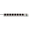 Listwa antyprzepięciowa Super-Solid 8 gniazd 2.5m 13.500A - srebrna