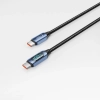 Kabel przewód z wyświetlaczem LED USB-C PD 100W 5A 1m - niebieski