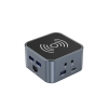 12w1 Hub z ładowarką bezprzewodową USB-A USB-C HDMI RJ45 SD TF mini jack - szary