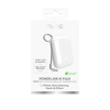 Powerbank 10000mAh USB-A USB-C z wbudowanym kablem - biały