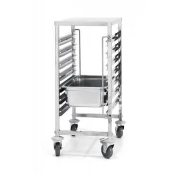 Wózek do transportu pojemników 7 x GN 1/1 z blatem roboczym - Hendi 810668