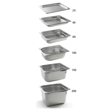 Pojemnik GN 1/2 stalowy Kitchen Line wys. 200 mm - Hendi 806357