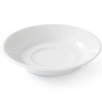 Spodek do filiżanki do kawy OPTIMA biała porcelana śr. 90mm zestaw 12szt. - Hendi 770917