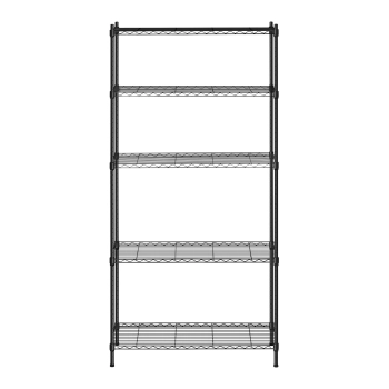 Regał magazynowy druciany ażurowy kolor czarny 180x90x35cm do 150kg