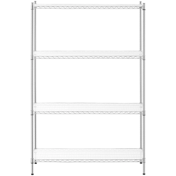 Regał warsztatowy chromowany ażurowy 4 półki + 4 maty do 1 t 1000 kg 120x45x180 cm