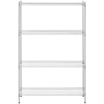 Regał warsztatowy chromowany 4 półki ażurowe do 1 t 1000 kg 120x45x180 cm
