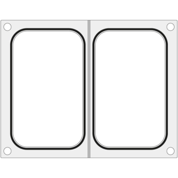 Matryca forma do zgrzewarki CAS CDS-01 na dwie tacki pojemniki 178x113 mm - Hendi 805350