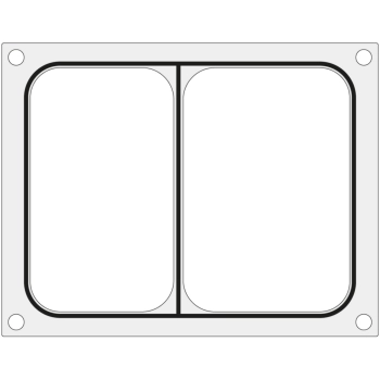 Matryca forma do zgrzewarki CAS CDS-01 na tackę dwudzielną 227x178 mm - Hendi 805398