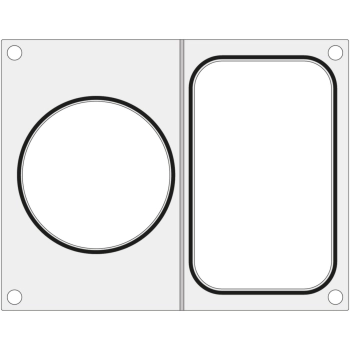 Matryca do zgrzewarki CAS CDS-01 na tackę bez podziału 178x113 mm + pojemnik śr. 115 mm - Hendi 805428
