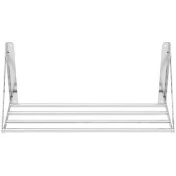 Półka ścienna składana ze stali nierdzewnej do 40 kg 80 x 30 cm