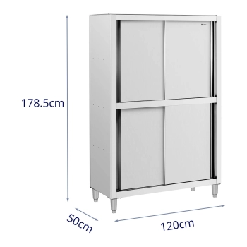 Szafa gastronomiczna magazynowa ze stali nierdzewnej drzwi suwane 120 kg 120 x 50 x 180 cm