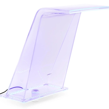 Wylewka wodospadowa z oświetleniem LED 45 cm wypływ wody 395 mm