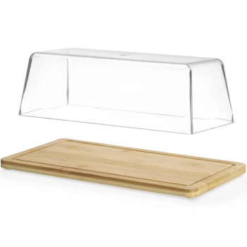 Taca ekspozycyjna bambusowa do bufetu z pokrywą 320 x 160 x 110 mm - Hendi 523841