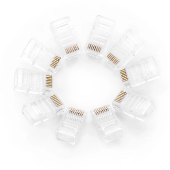 Wtyczka końcówka skrętki RJ45 8P8C UTP Cat. 5 5e przezroczysty 100szt.