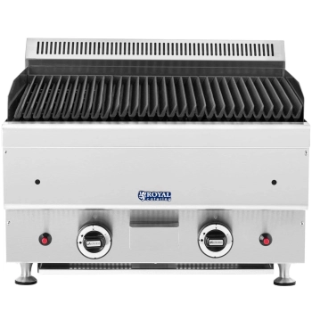 Grill lawowy na gaz ziemny ryflowany 50 x 47 cm 2 x 7200 W