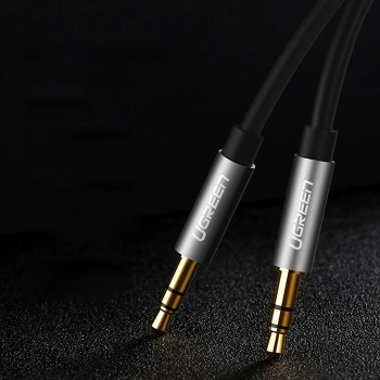 Kabel przewód audio AUX mini jack 3.5mm 1m - czarny