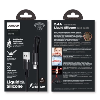 Kabel przewód do iPhone USB - Lightning 2.4A 1.2m czarny