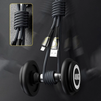 Kabel przewód Mermaid series iPhone USB - Lightning 2.4A 2m czarny