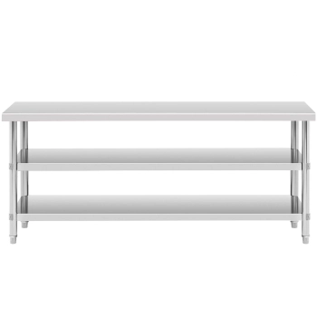 Stół blat roboczy stalowy nierdzewny 2 półki 200x60cm