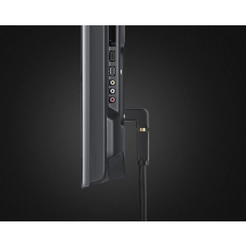 Wtyczka kątowa łącznik do kabla przewodu HDMI czarny