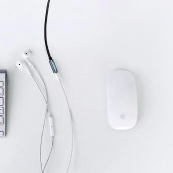 Przedłużacz adapter przejściówka do słuchawek mini jack 3.5mm 0.5m niebieski