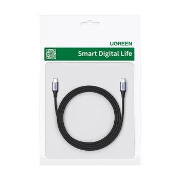 Kabel przewód w oplocie USB-C Power Delivery 240W 5A 2m szary