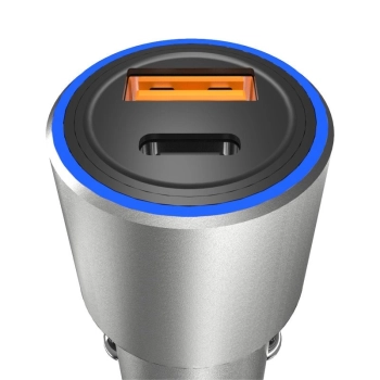 Ładowarka samochodowa USB USB-C PD QC 22,5W szary