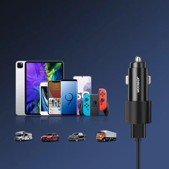 Samochodowa ładowarka 2x USB z podświetleniem 24W czarny