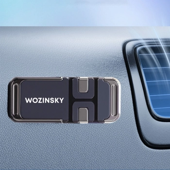 Uchwyt na telefon samoprzylepny magnetyczny z organizerem do kabli czarny