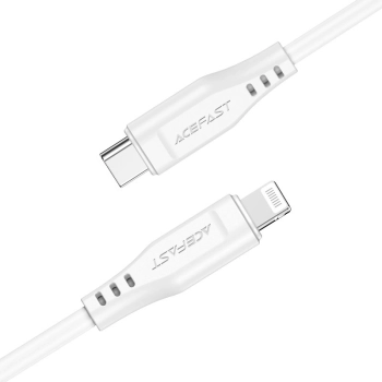 Kabel przewód do iPhone MFI USB-C - Lightning 30W 3A 1.2m biały