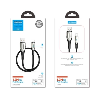 Kabel przewód do szybkiego ładowania iPhone USB-A - Lightning Sharp Series 1.2m czarny