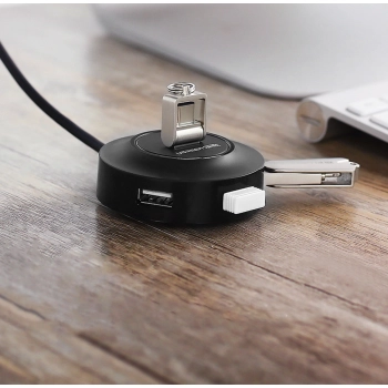4w1 HUB rozdzielacz adapter USB 2.0 do 4x USB-A 480Mb/s 1m biały