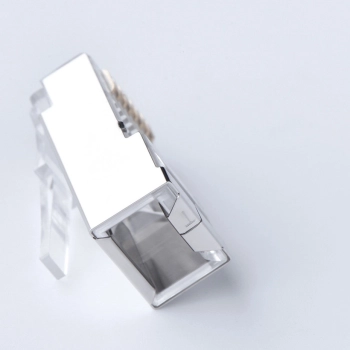 Wtyczka końcówka RJ45 do skrętki 8P8C UTP Cat. 6 srebrny - ZESTAW 10szt.