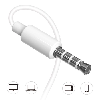 Zestaw słuchawkowy X10S przewodowe słuchawki mini jack 3.5mm biały