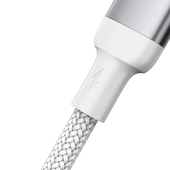Wytrzymały kabel do iPhone A10 Series w oplocie USB-C - Lightning 20W 2m biały