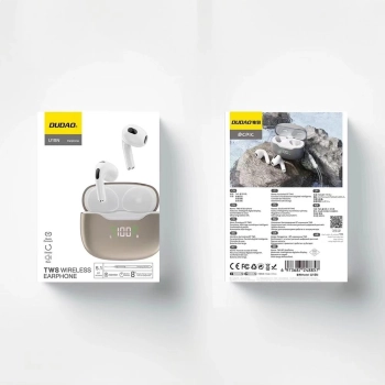 Słuchawki bezprzewodowe Bluetooth 5.1 TWS U15N LED białe